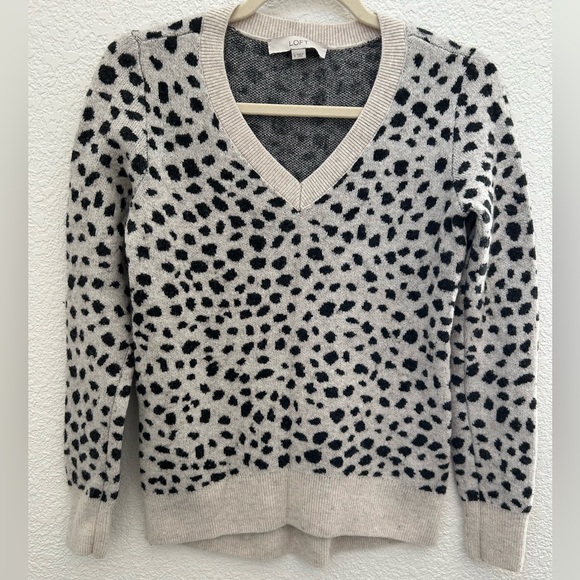Loft Cheetah Print Sweater - Picture 1 of 5